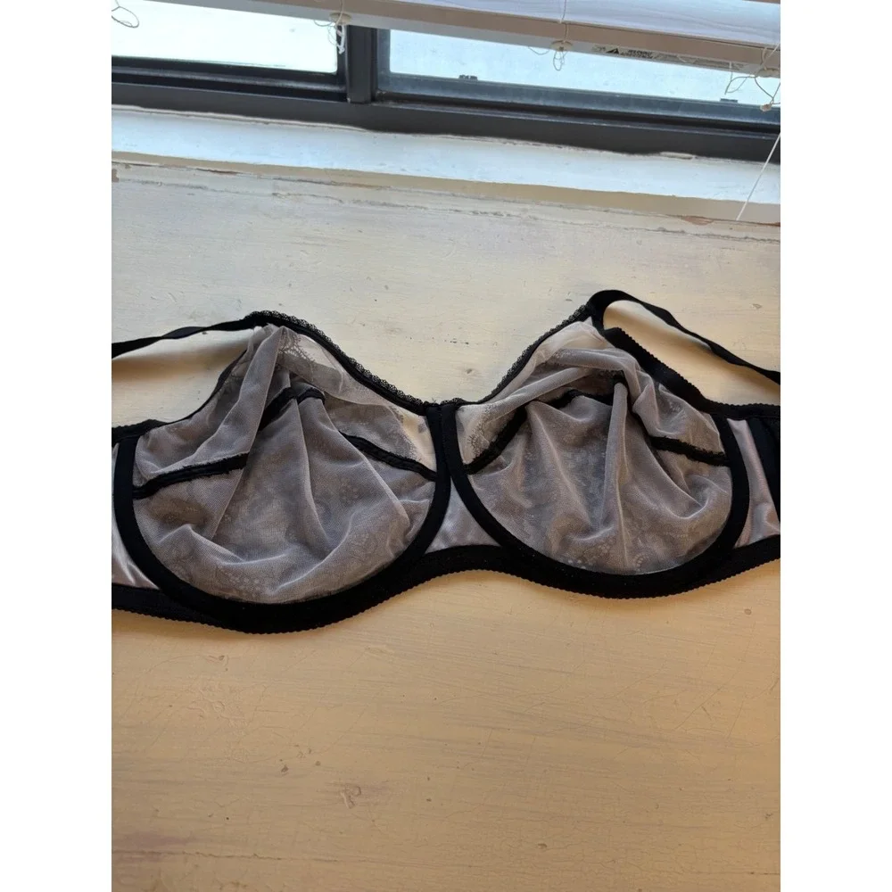 Wacoal 40H Black‎ Lace Underwire Bra Style 855186 Full Figure Unlined - Picture 3 of 6